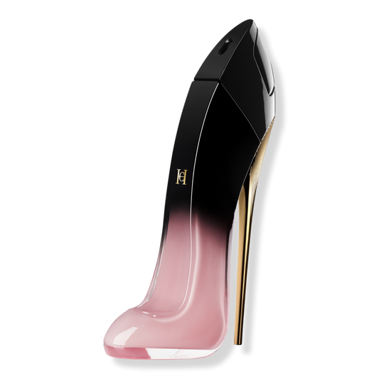 Carolina Herrera Good Girl Blush Elixir for Women EDP perfume bottle with pink accents, elegant design, and floral details.
