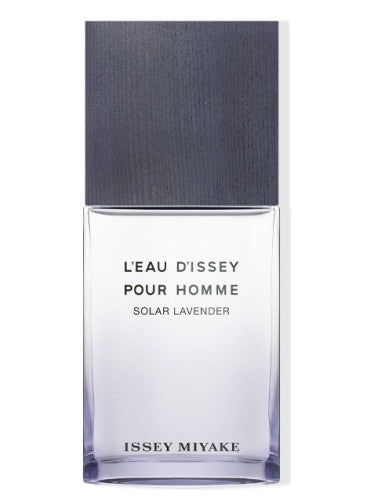 Issey Miyake Solar Lavender L'eau d'Issey for Men EDT bottle with lavender accents and sleek design, on a neutral background