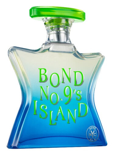 Bond No. 9 Island unisex Eau de Parfum bottle with tropical-themed packaging and elegant fragrance details.