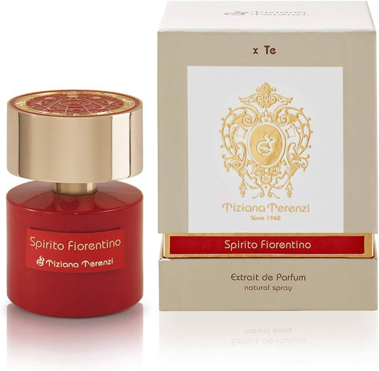 Tiziana Terenzi Spirito Fiorentino Tiziana Terenzi Extrait de Parfum unisex bottle with elegant packaging and fragrance details.