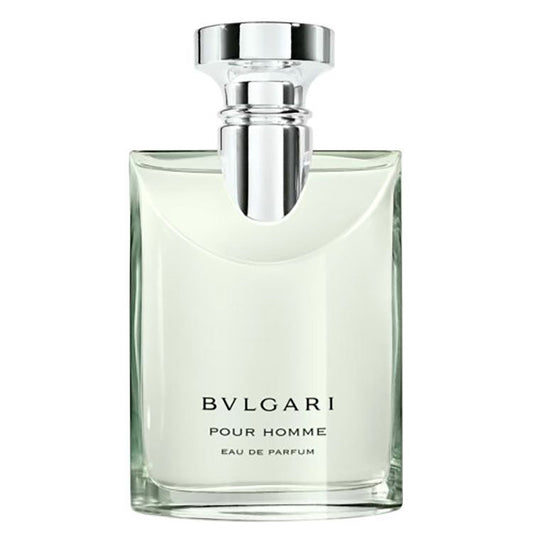Bvlgari Pour Homme 2024 men's Eau de Parfum bottle with sleek design and elegant branding, showcased on a neutral background.