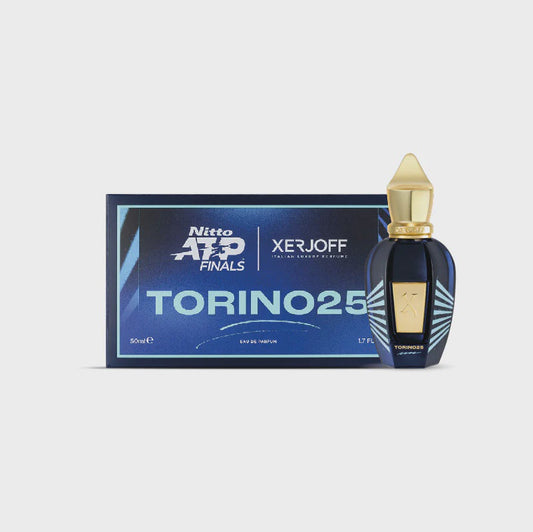 Xerjoff Torino25 Xerjoff Unisex EDP bottle with sleek design and elegant packaging, showcasing the luxury perfume.