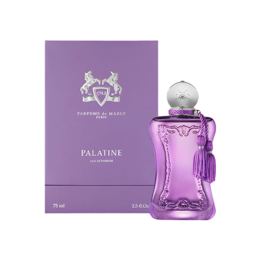 Palatine Parfums de Marly women’s 75ml EDP bottle with elegant design, showcasing the luxurious perfume packaging.