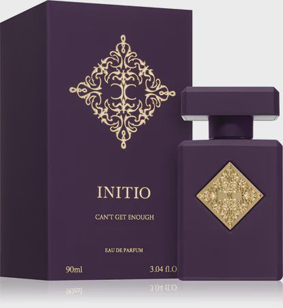 Unisex Initio Can't Get Enough EDP bottle with sleek design, showcasing the fragrance's elegant packaging and branding.