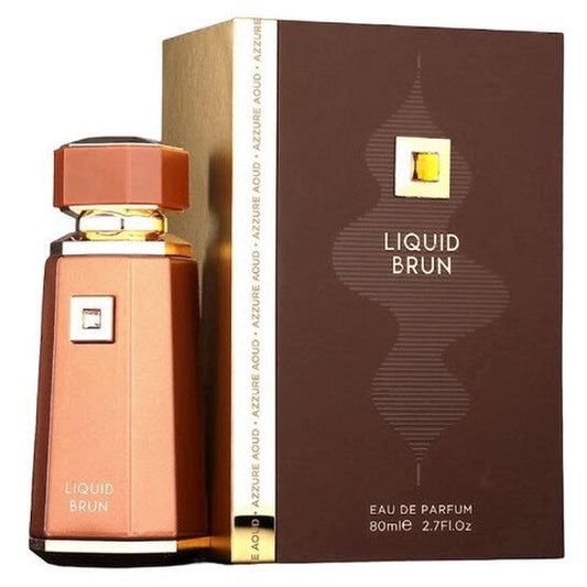 French Avenue Liquid Brun EDP spray for men, 3.4 oz, with a sleek bottle and sophisticated fragrance design.