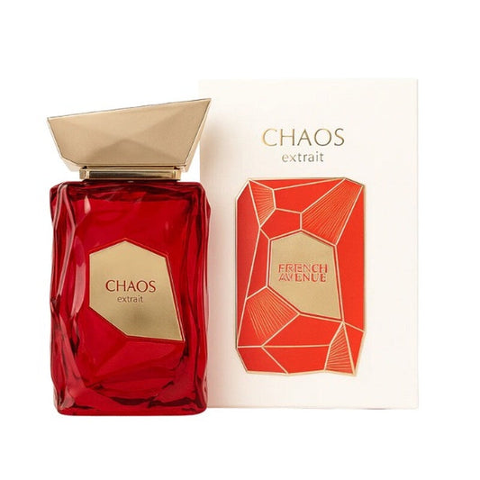 French Avenue Chaos French Avenue Unisex Extrait de Parfum spray, 3.4 oz bottle with elegant packaging and fragrance details