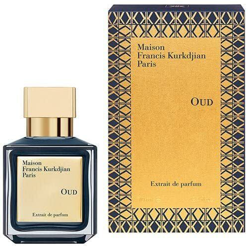 Maison Francis Kurkdjian Oud Extrait de Parfum unisex EDP bottle with elegant packaging and a luxurious design.