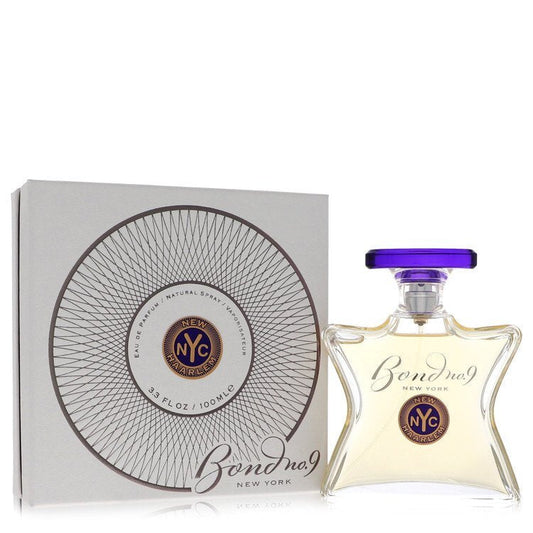 Unisex Eau de Parfum from Bond No. 9's New Haarlem collection, featuring a sleek bottle with a sophisticated design.