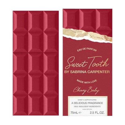 Sabrina Carpenter Sweet Tooth Cherry Baby women’s EDP spray with cherry fragrance in a 2.5 oz bottle.
