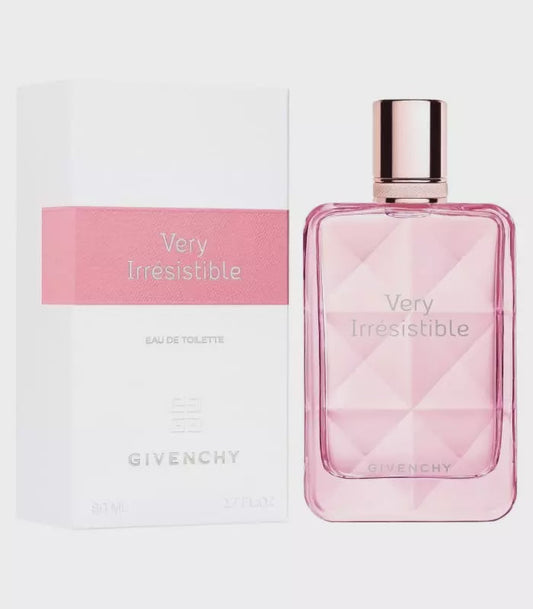 Givenchy Very Irresistible 2025 EDT vaporizer for women, featuring a sleek bottle design and floral fragrance.